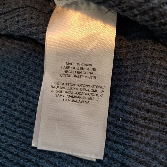 Lauren Ralph Lauren blue Unique Knit Turtleneck Cowl Neck Sweater Drawstring - Picture 12 of 12